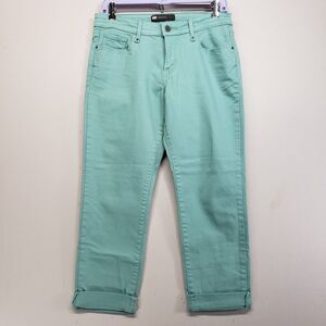 Levi's Womens 8 Skinny Capris Teal Green 29W Mid Rise Summer Cropped Jeans